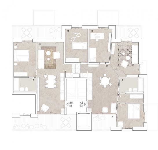 Ausschnitt Dachgeschoss